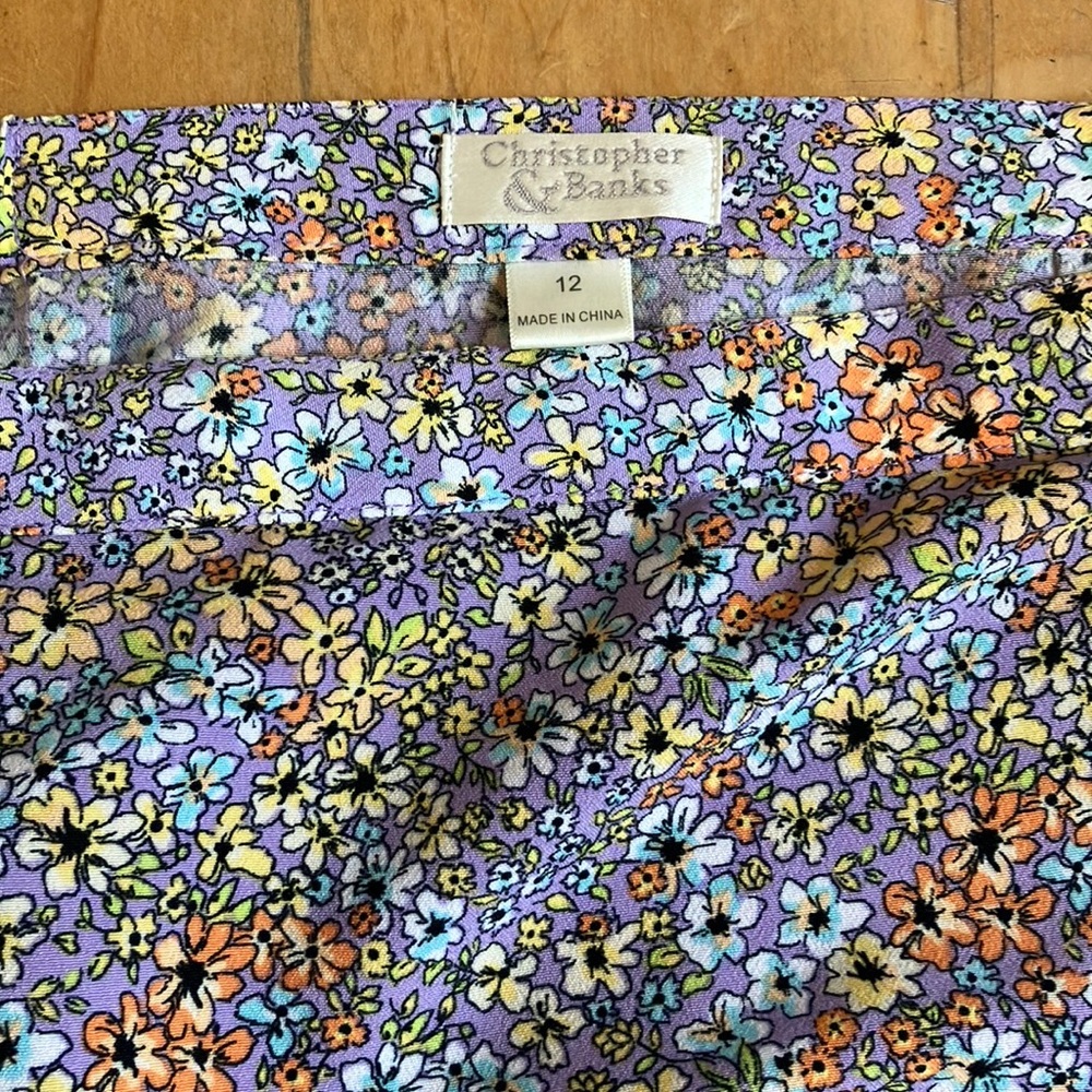 Floral Christopher & Banks skirt
